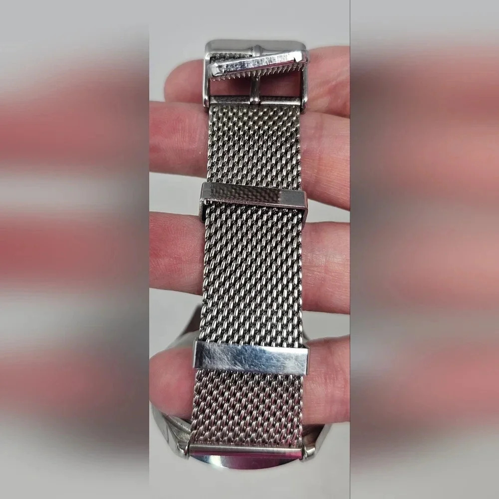 U.S. POLO ASSN. STAINLESS STEEL Silver Band White Dial Watch WORKS New Battery - Picture 4 of 13